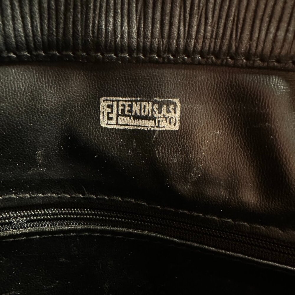 FENDI Vintage Black Zucca handbag - Picture 4 of 4